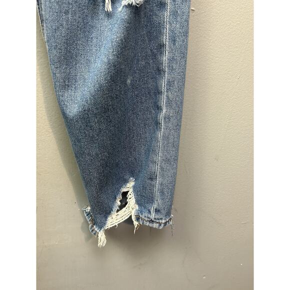 American Eagle Mom Jean Womens Size 8 Regular Jeans Distressed Destroyed Thrash - Picture 10 of 14